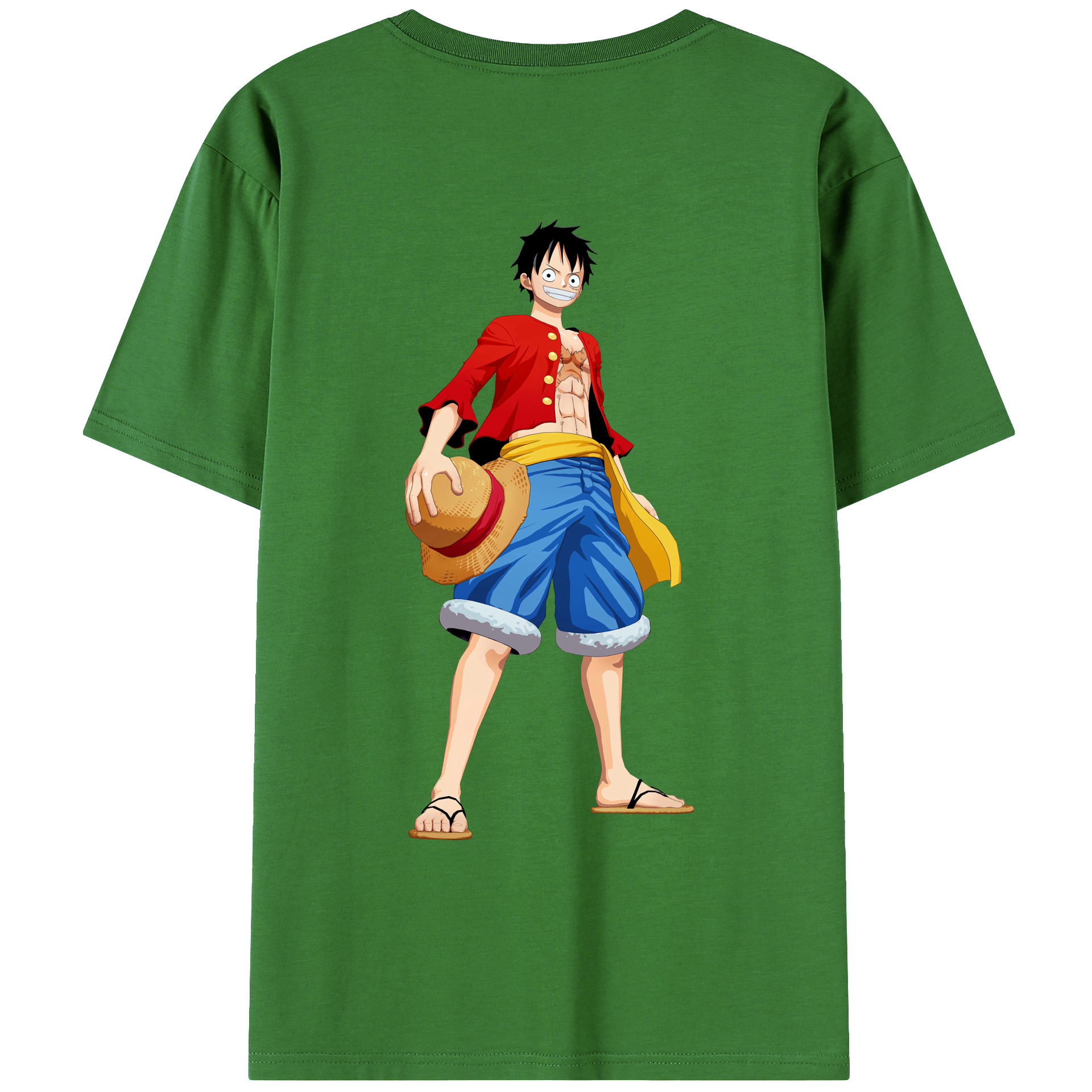 ワンピース モンキー・D・ルフィ ONE PIECE Monkey D. Luffy レディース半袖Tシャツ(バックプリント)